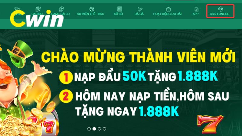 Người chơi vào trang chủ chính thức của CWIN